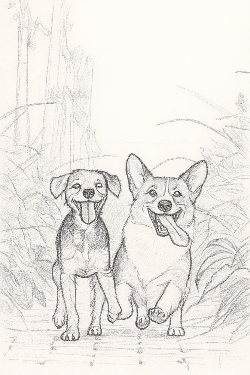 Turn this into classic pencil sketch with natural graphite lines