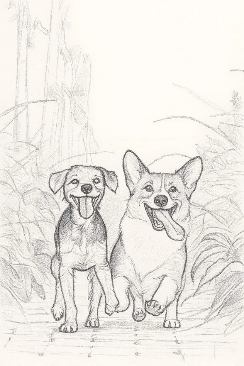 Turn this into classic pencil sketch with natural graphite lines